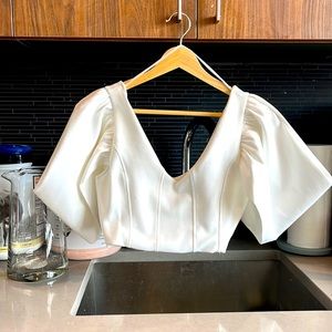 White crop top
